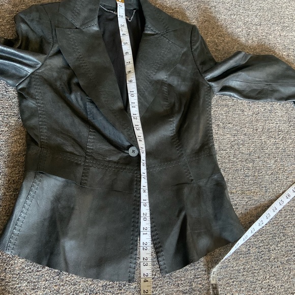 Elie Tahari Black Lamb leather Jacket - Picture 10 of 13
